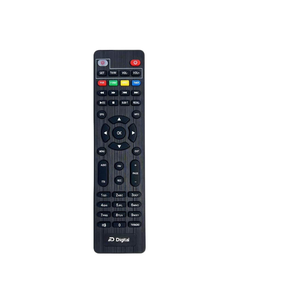 TDT Récepteur HD Full HD Espagnol H265+ 10bit, FTA DM-Digital, DVB-T2, USB, HDMI, LAN, SCART, Wi-Fi, télécommande universelle IR 2 en 1, noir, métal