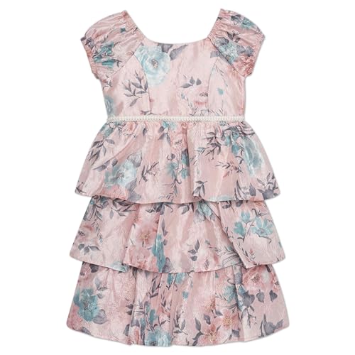 Speechless Girls' Short Sleeve Crinkle Satin Party Dress