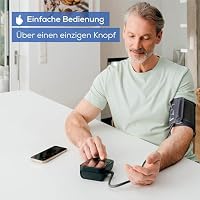 Beurer BM 48 Oberarm Blutdruckmessgerät, einfache Ein-Knopf-Bedienung, sanfte & schnelle Messung, Arrhythmie-Erkennung, Manschette, mit App, Datenübertragung zu Apple Health und co., Schwarz – Ansicht 2