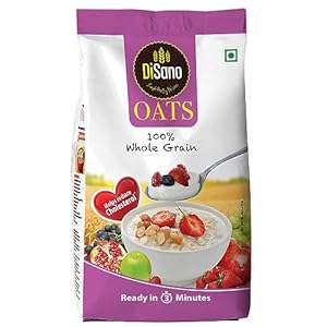 DiSano Oats, 1kg, Natural Wholegrain, High in Protien and Fibre, Rolled Oats