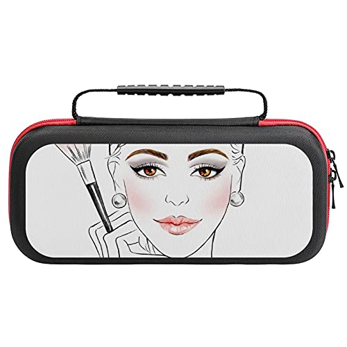 Make Up Carrying Case for Nintendo Switch Lite, Portable Clutch with Game Card Holder