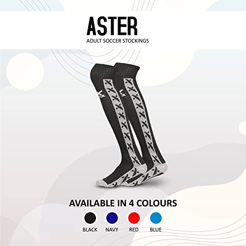 Image of Vector X Aster Stockings | Polyester Stretchable Material | Knee Length | Unisex | for Football /Basketball /Hockey Sports Grip | Multi Sports Stockings | Pack of 1 |