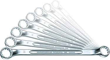 AMAZON - Stahwhile 96410704 Double-ended Ring Wrench Set CORONA, 6×7-20×22 mm, Shallow Offset, Made of Chrome Alloy Steel & Chrome Plated, Has Anti-Slip Drive Profile, No.23/8, 8-pcs
