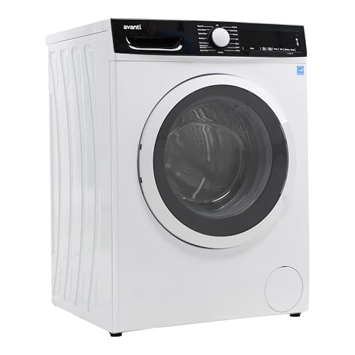 Avanti 2.2 Cu. Ft. Front Load Washing Machine Compact Freestanding or Stackable Washer with 15 Wash Cycles, LED Display, Steam Wash, and Stainless Steel Tub, 2.2 cu.ft., White