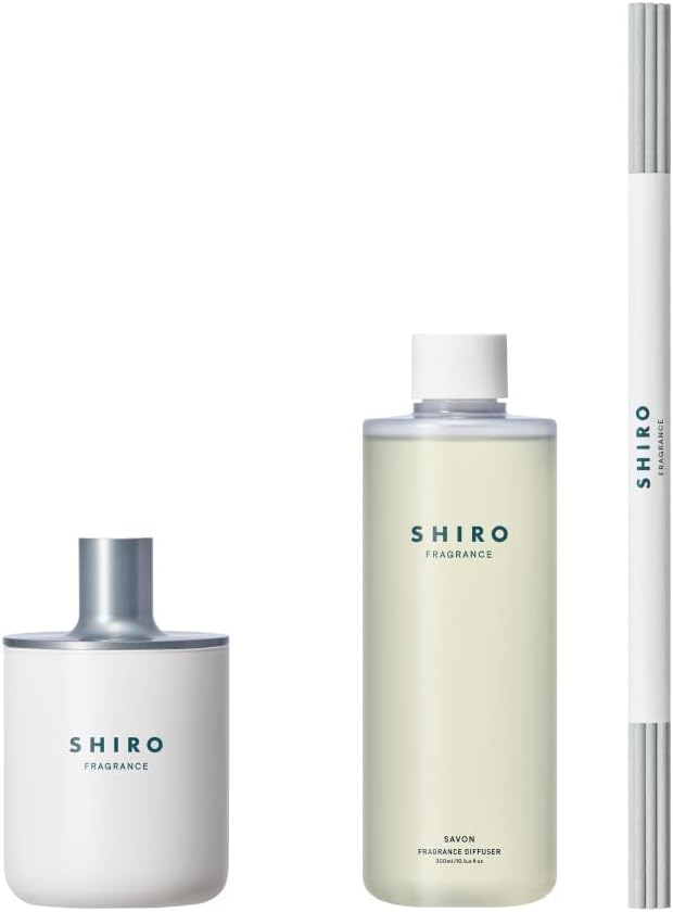 SHIRO Earl Gray Fragrance Diffuser Kit (Container, Refill Liquid, Stick, 3-piece Set), 10.1 fl oz (300 ml) 3 Months Estimated Room Fragrance