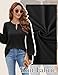 Blooming Jelly Womens Long Sleeve Dressy Casual Top Loose Fit Tee Shirt Fashion Blouse 2024 (Medium, Black)