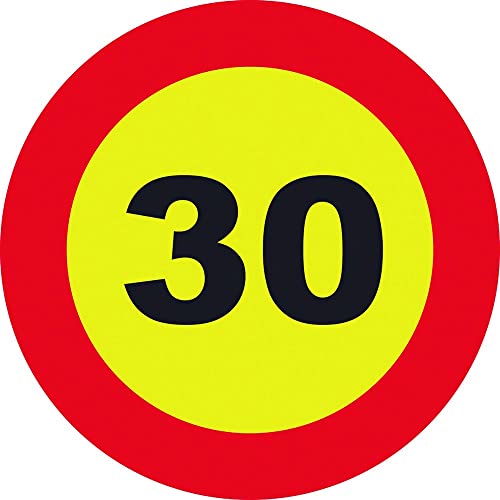 Normaluz V10030 - Señal Vial Redonda Velocidad Máxima 30 Metalica Termolacada 50 Cm Con Cte, Ripci