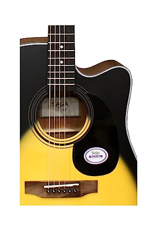 Image of Saga SF-600C Dreadnought Acoustic Cutaway Guitar (Sunburst)