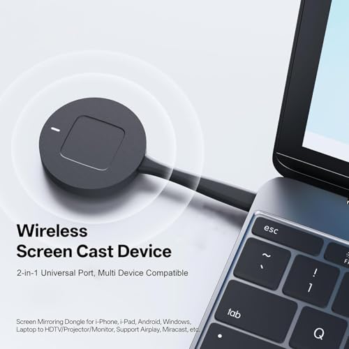 Image of Wireless Display Dongle Adapter for Tancovili Smart Board, Plug & Play Type-C Wireless Screen Mirroring Dongle Airplay, Support Windows Android Mac iOS