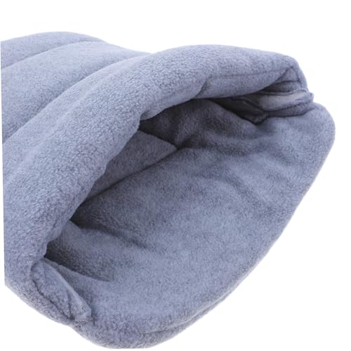 Supvox Haustierbett kleines Katzenbett Katzenschlafsack warmes Hundenest kleines Tierbett Katzen Wärmebett Kissen für Haustiere Hundehüttenbett Katzenhöhle Schlafsack Plüsch Hellgrau