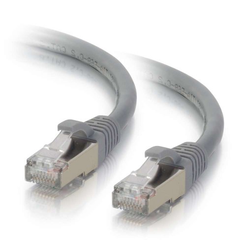 C2G 10ft Cat6 Snagless Shielded (STP) Ethernet Network Patch Cable - Gray - Patch cable - RJ-45 (M) to RJ-45 (M) - 10 ft - scree