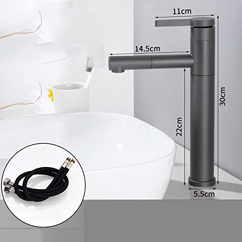 Robinet d'évier rétractable rotatif à 360° avec mitigeur eau chaude et froide - 2