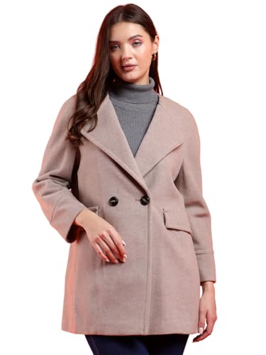 Image of KOTTY Womens Cotton Blend Standard Length Elegant Style Coat - Classic Style with Modern Detailing