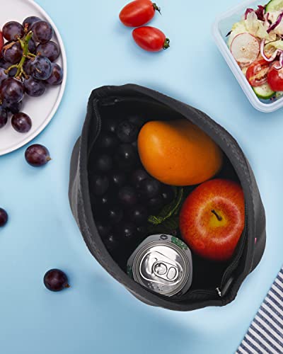 Yookee Home WCB001 Black Lunch Bag, Insulated Lunch Box thumb #5