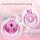 Inverted Chastity Cage Männer Sissy Peniskäfig mit 4 Unterschiedlich Großen Ringen Keuschheitskäfig Herren zum Binden des Penis Sex Spielzeuge Penies Käfig (Pink, L)