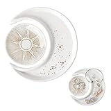 【Größe】 – Die Größe der Mondschale beträgt ca. 12 x 4,1 cm, der Durchmesser der Sonnenschale beträgt 7 cm