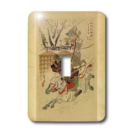 Embellecedor de interruptor Gekko Vintage de pintura de caballos en nieve 3dRose lsp_186292_1