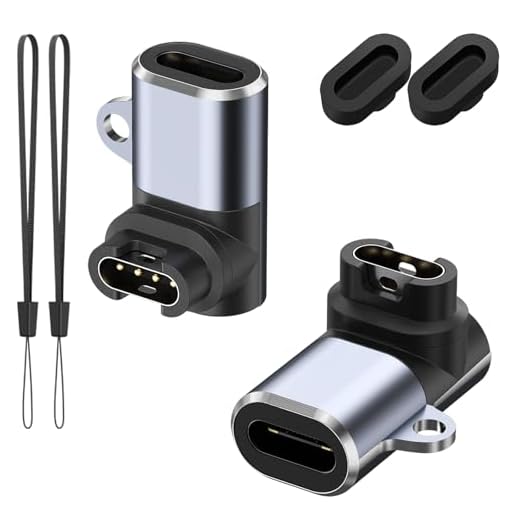Wanme USB C Charger Adapter for Garmin Watch (Gray+Gray)