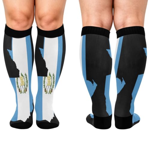 GuoChe Plus Size sports compression stockings Guatemala National Pride Flag