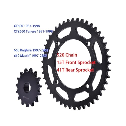 Évitez l'usure de transmission : Pignons 520 15T 45T pour XT600 - 3