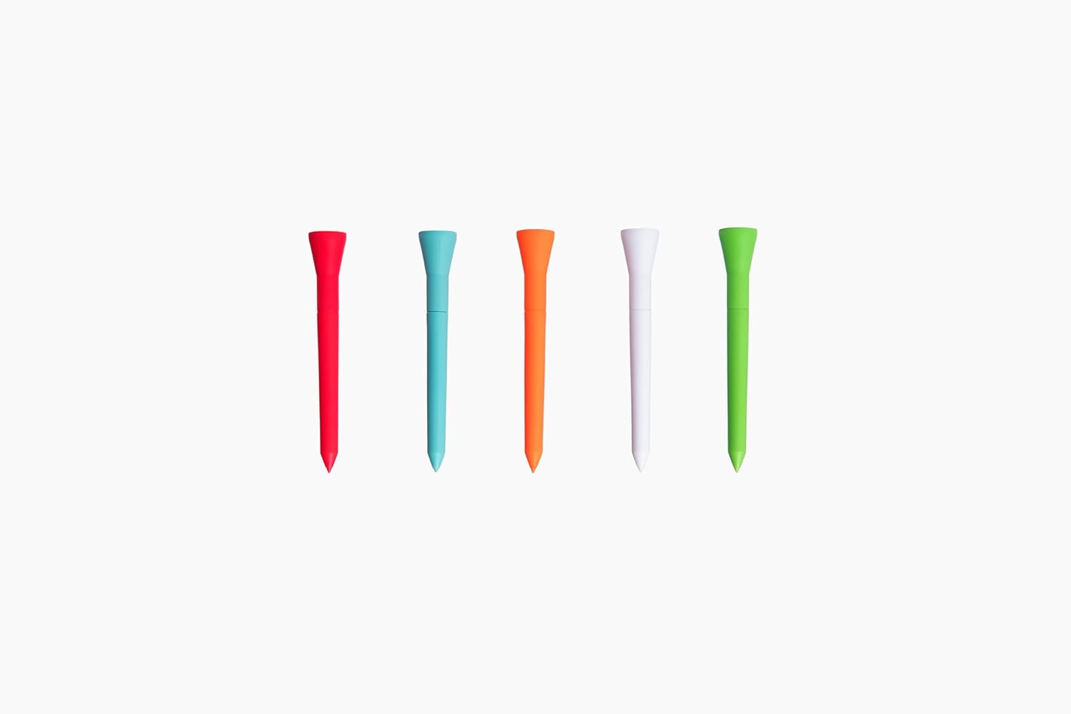 Magnet Golf Tees, 2-Piece Design, Orange/Pink/Blue/Green, 2-3/4 or 3-1/4 Inch, 60 Pack with 30 Bases