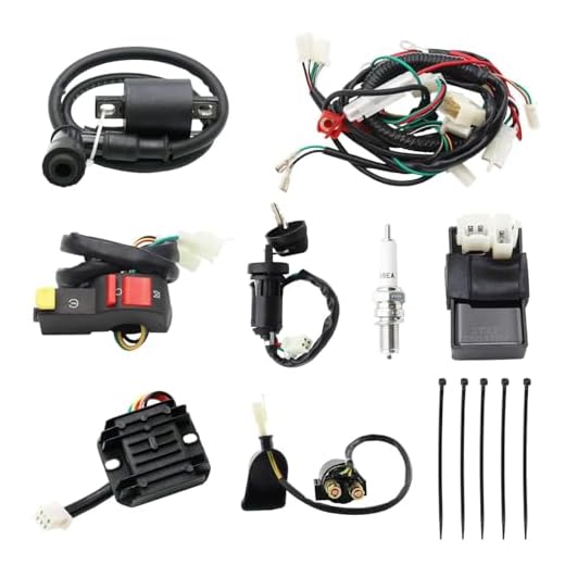 PRO BAT Complete Electrics Wiring Harness D8EA Spark Plug CDI Ignition Coil Kits For Chinese Dirt Bike 150cc 200cc 250cc Zongshen Loncin