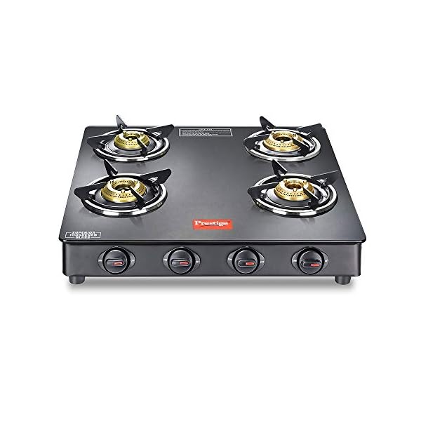 Prestige Magic GTMC 04 SQ Gas stove, Black, 4 Burners