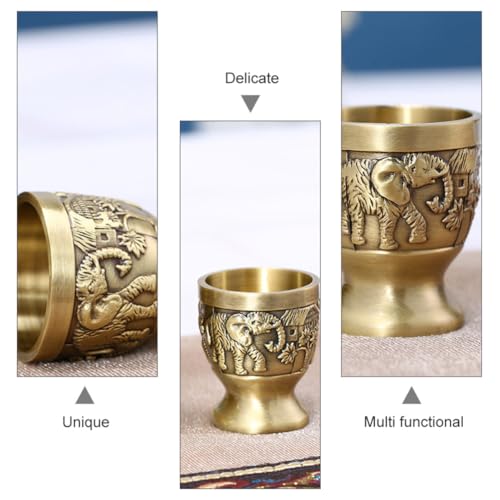 1 Unidade Taça De Vinho Retrô Copos De Uísque De Bronze Copos De Tiro Antigos Cálices Ornamentados D