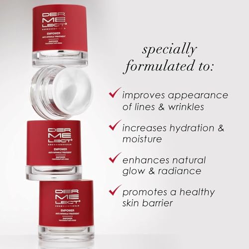 Dermelect Empower Anti-Wrinkle Treatment for Face - Anti Aging Cream with Peptides, Collagen, Ceramides Retinol, Hydrating Smoothing for Fine Lines Wrinkles Dryness Elasticity 1 oz - Thumbnail 3