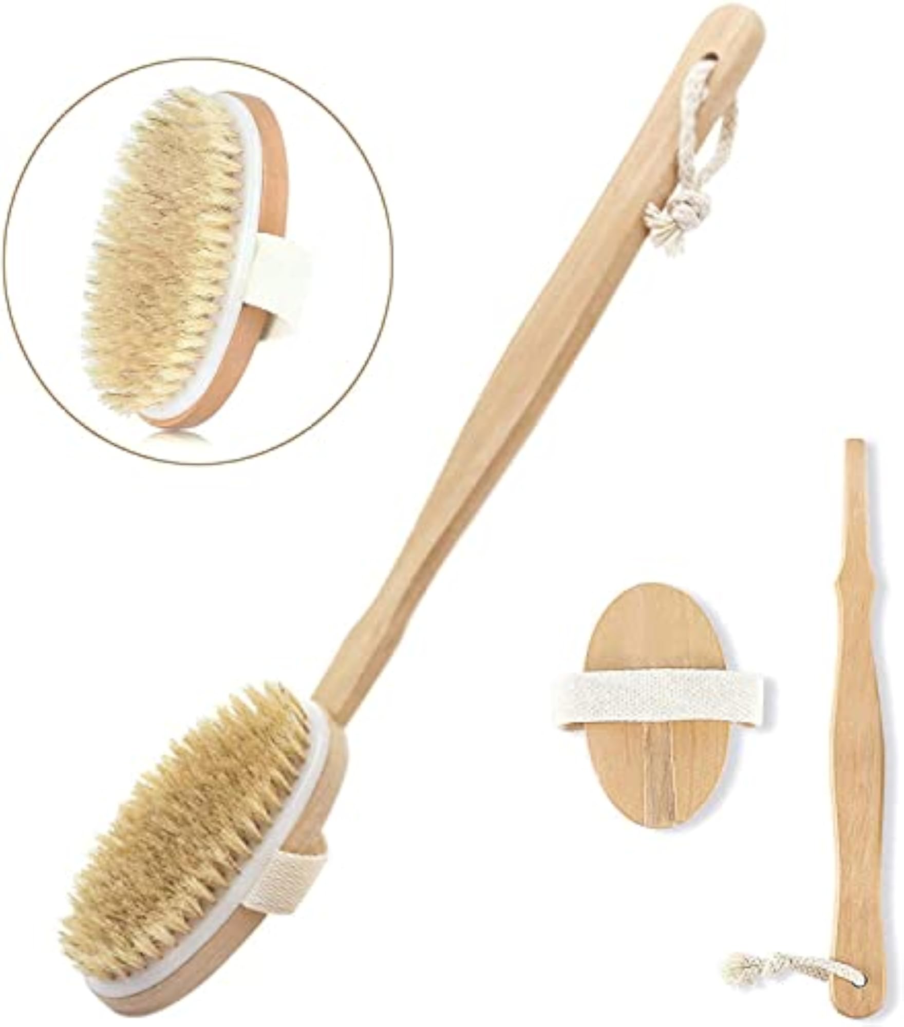 Natural Wooden Handle Back Scrubber for Blood Circulation