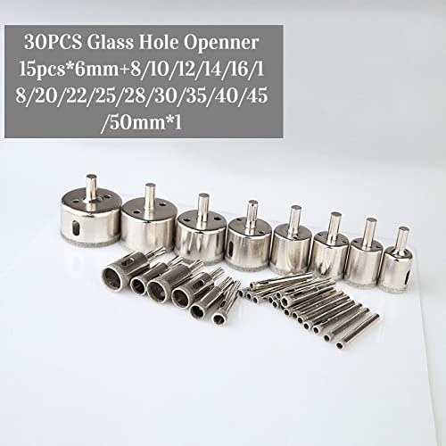 Set de 30 brocas con recubrimiento de diamante para vidrio miniatura 2