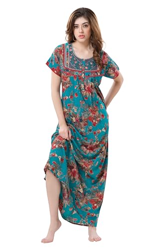 Image of Soulemo Women Premium Rayon Printed Nighty 1794