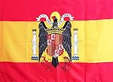 Bordes reforzados y cosidos LPG - Bandera de ESPAÑA Escudo Aguila DE San Juan