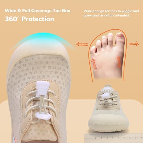 Image of WateLves Wide Toddler Water Shoes Kids Barefoot Athletic Sneakers Girls Boys Quick Dry Aqua Socks for Beach Hiking Swim Kayak Sport Accessories, Camping Essentials