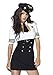 Leg Avenue Women's 2 Piece  Captain Keyhole Dress With Tie And Matching Hat