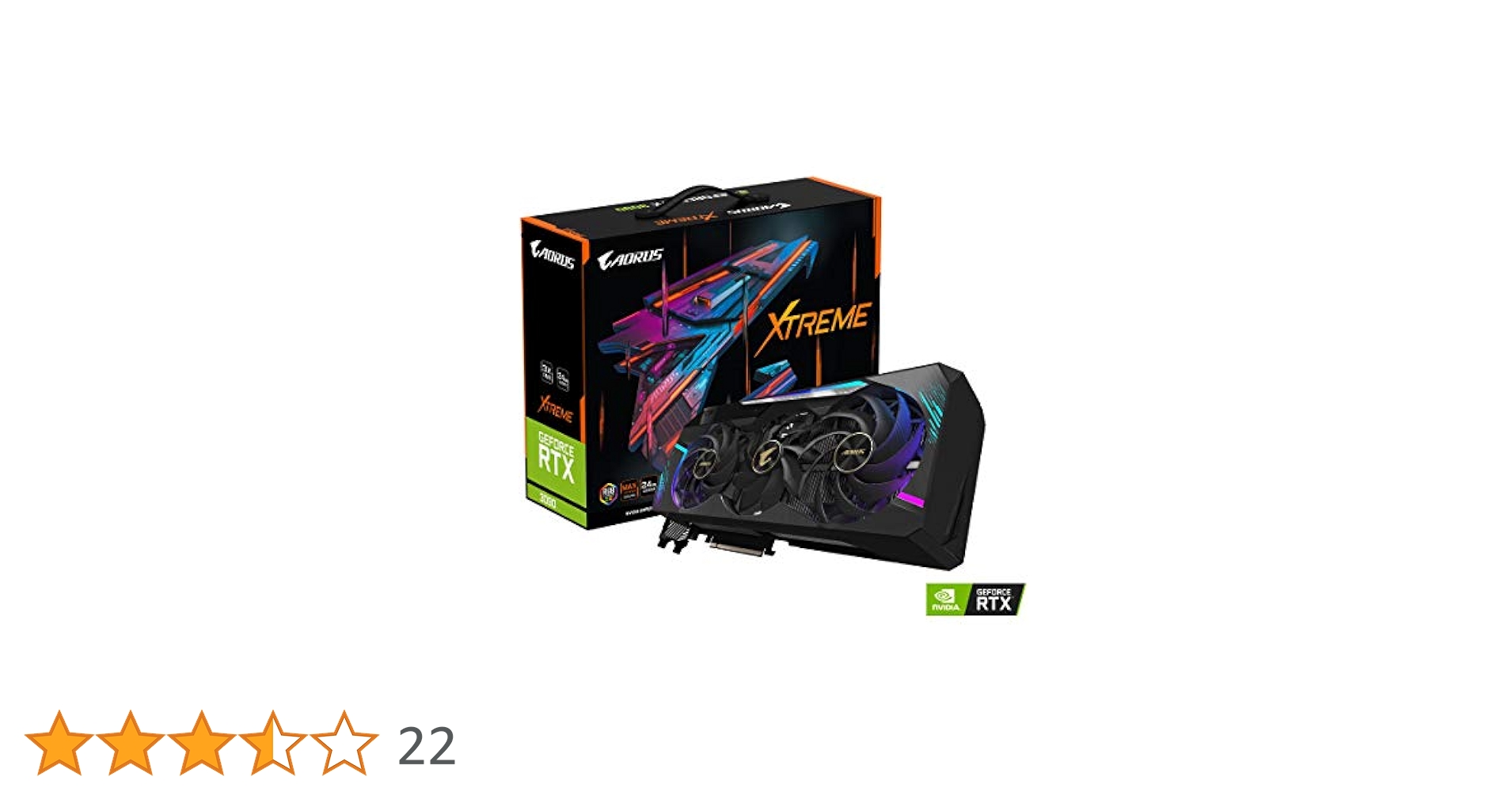 PCパーツ GIGABYTE AORUS GeForce RTX3090 XTREME 24 GIGABYTE AORUS GeForce RTX 3090 Xtreme 24G Graphics Card