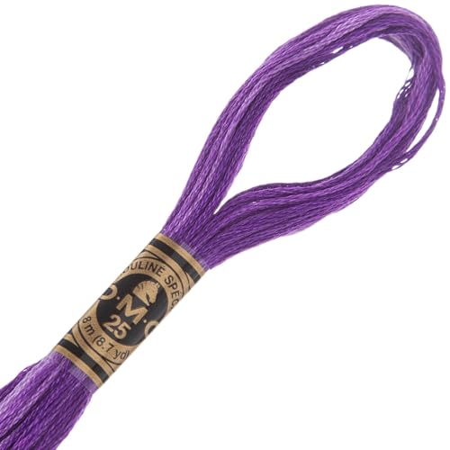 Image of Hobby Lobby DMC Cotton Embroidery Floss - 52 Variegated Violet, Set of 12
