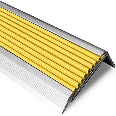 Miniatura 12 de Borde de metal para escaleras, tira antideslizante de nariz de borde de escalón, protector de nariz de borde de escalón, reductores de borde de Negro