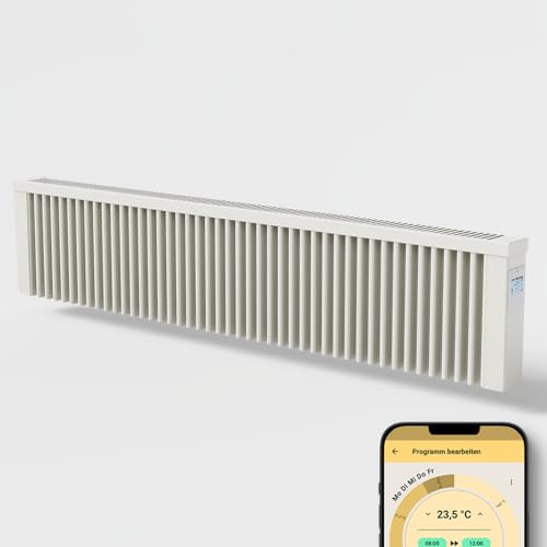AeroFlow Elektroheizung mit Schamotte Speicherkern FlexiSmart Pro WLAN Fähig App Steuerung (SLIM 2000)