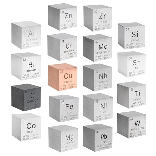 Stpctou ST-PB-XL Lead Cube Pure Metal High Density Cube Laser Engraved Cube For Element Collection Lab Material Periodic Table Of Elements Collection Diy Teacher Science Creative Gift thumb #5