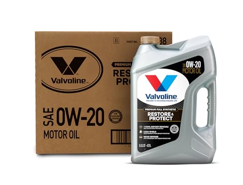 Image of Valvoline Restore & Protect Full Synthetic 0W-20 Motor Oil 5 QT, Case of 3