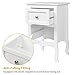 Bonnlo White Nightstand Set of 2, Nightstands with 2 Drawers, Bed Side Table/Night Stand, Small Nightstand for Bedroom, Small Spaces, College Dorm, Kids’ Room, Living Room, Wood, 16W x 12D x 24H