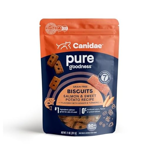 Canidae Pure Dog Treat Biscuits with Salmon & Sweet Potato, 11 oz, Grain Free