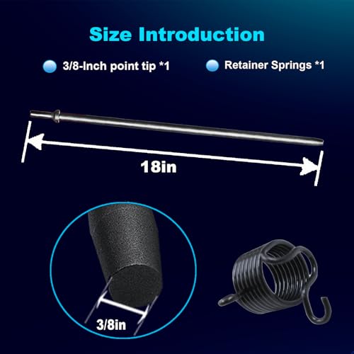 Image of Pneumatic Taper Punch and Air Cold Chisel Set with Air Hammer Spring, 3 /8 inch x 18 inch Point Tip, 0.401 Inch Shank Air Tool Suitable for Air Hammer, Cr-Mo Alloy Steel