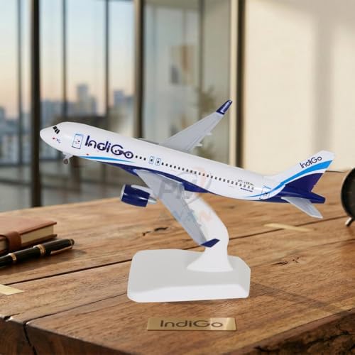Image of Big Size Indigo Airways Airlines A320 Landing Gear Wheels Aeroplane Scale Model Die Cast Metal Aircraft Highly Detailed Replica Gift 19 Cm (Indigo Airways)