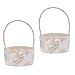 Harilla 2 Pezzi Matrimonio Cerimonia Fiorista Cestino Damigella d'Onore Fiore Design
