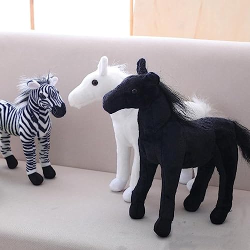 Image of Tickles Simulation Horse Soft Stuffed Plush Animals Toy for Kids Birthday Gift (Size: 50 cm; Color: White)