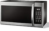 MAGNAVOX HOME 1.7 Cu. Ft. Over-the-Range Microwave Oven, 1000W Stainless Steel Microwave with 300 CFM Vent Fan, Ductless Installation, LED Display, Auto Cook Presets & Child Lock