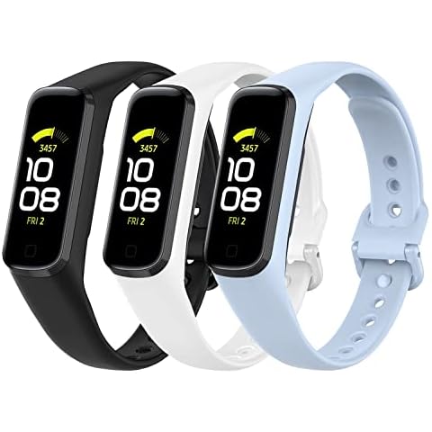 Gheper 3PCS Soft Silicone Replacement Wristbands Strap Compatible with Samsung Galaxy Fit2 SM-R220 Smartwatch Accessory Bands (Not for Fit E SM-R375 / Gear Fit 2 R365/ R360) Cover