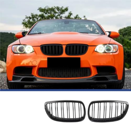 Rejillas de doble línea M color para parachoques delantero de BMW E92 E93 4